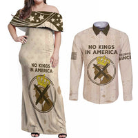 No Kings In America Couples Matching Off Shoulder Maxi Dress and Long Sleeve Button Shirt We The People - Wonder Print Shop
