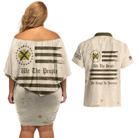 No Kings In America Couples Matching Off Shoulder Short Dress and Hawaiian Shirt We The People - Wonder Print Shop
