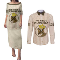 No Kings In America Couples Matching Puletasi and Long Sleeve Button Shirt We The People - Wonder Print Shop