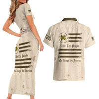 No Kings In America Couples Matching Short Sleeve Bodycon Dress and Hawaiian Shirt We The People - Wonder Print Shop