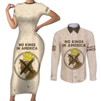 No Kings In America Couples Matching Short Sleeve Bodycon Dress and Long Sleeve Button Shirt We The People - Wonder Print Shop