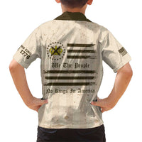 No Kings In America Family Matching Short Sleeve Bodycon Dress and Hawaiian Shirt We The People - Wonder Print Shop