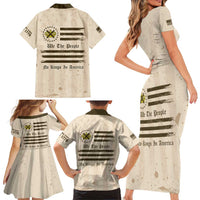 No Kings In America Family Matching Short Sleeve Bodycon Dress and Hawaiian Shirt We The People - Wonder Print Shop