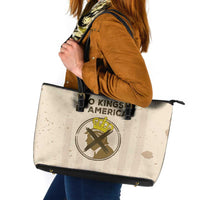 No Kings In America Leather Tote Bag We The People - Wonder Print Shop