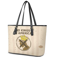 No Kings In America Leather Tote Bag We The People - Wonder Print Shop