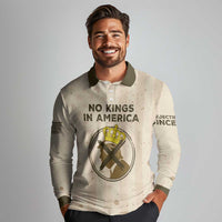 No Kings In America Long Sleeve Polo Shirt We The People - Wonder Print Shop