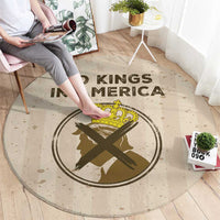 No Kings In America Round Carpet We The People - Wonder Print Shop