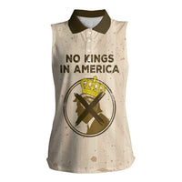 No Kings In America Women Sleeveless Polo Shirt We The People - Wonder Print Shop