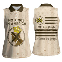 No Kings In America Women Sleeveless Polo Shirt We The People - Wonder Print Shop