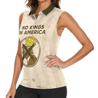 No Kings In America Women Sleeveless Polo Shirt We The People - Wonder Print Shop