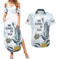 Funny Rejecting Kings Couples Matching Summer Maxi Dress and Hawaiian Shirt Since 1776 No Kings In America Retro Style LT05