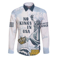Funny Rejecting Kings Family Matching Long Sleeve Bodycon Dress and Hawaiian Shirt Since 1776 No Kings In America Retro Style LT05
