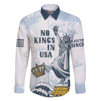 Funny Rejecting Kings Family Matching Off The Shoulder Long Sleeve Dress and Hawaiian Shirt Since 1776 No Kings In America Retro Style LT05