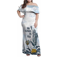 Funny Rejecting Kings Family Matching Off Shoulder Maxi Dress and Hawaiian Shirt Since 1776 No Kings In America Retro Style LT05