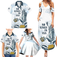 Funny Rejecting Kings Family Matching Summer Maxi Dress and Hawaiian Shirt Since 1776 No Kings In America Retro Style LT05