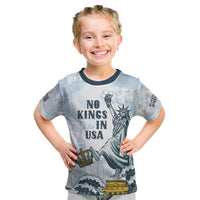 Funny Rejecting Kings Kid T Shirt Since 1776 No Kings In America Retro Style LT05