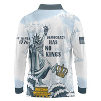 Funny Rejecting Kings Long Sleeve Polo Shirt Since 1776 No Kings In America Retro Style LT05