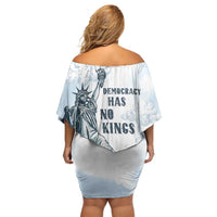 Funny Rejecting Kings Off Shoulder Short Dress Since 1776 No Kings In America Retro Style LT05