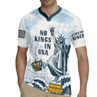 Funny Rejecting Kings Rugby Jersey Since 1776 No Kings In America Retro Style LT05