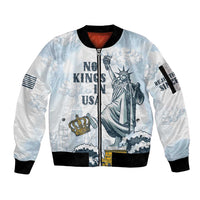Funny Rejecting Kings Sleeve Zip Bomber Jacket Since 1776 No Kings In America Retro Style LT05