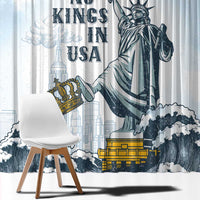 Funny Rejecting Kings Window Curtain Since 1776 No Kings In America Retro Style LT05
