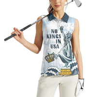 Funny Rejecting Kings Women Sleeveless Polo Shirt Since 1776 No Kings In America Retro Style LT05