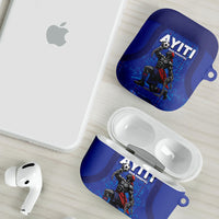 Haiti Ayiti Nan Mondyal 2026 AirPods Case Fyete Lit Victwa Blue Version