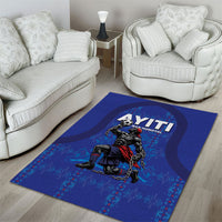 Haiti Ayiti Nan Mondyal 2026 Area Rug Fyete Lit Victwa Blue Version