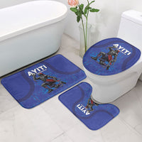 Haiti Ayiti Nan Mondyal 2026 Bathroom Set Fyete Lit Victwa Blue Version