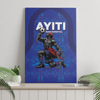 Haiti Ayiti Nan Mondyal 2026 Canvas Wall Art Fyete Lit Victwa Blue Version