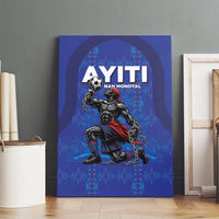 Haiti Ayiti Nan Mondyal 2026 Canvas Wall Art Fyete Lit Victwa Blue Version