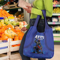 Haiti Ayiti Nan Mondyal 2026 Grocery Bag Fyete Lit Victwa Blue Version
