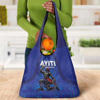 Haiti Ayiti Nan Mondyal 2026 Grocery Bag Fyete Lit Victwa Blue Version