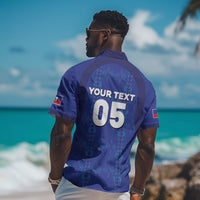 Custom Haiti Ayiti Nan Mondyal 2026 Hawaiian Shirt Fyete Lit Victwa Blue Version