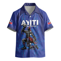 Custom Haiti Ayiti Nan Mondyal 2026 Kid Hawaiian Shirt Fyete Lit Victwa Blue Version