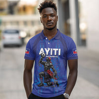 Custom Haiti Ayiti Nan Mondyal 2026 Polo Shirt Fyete Lit Victwa Blue Version
