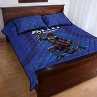 Haiti Ayiti Nan Mondyal 2026 Quilt Bed Set Fyete Lit Victwa Blue Version