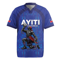 Custom Haiti Ayiti Nan Mondyal 2026 Rugby Jersey Fyete Lit Victwa Blue Version