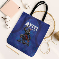 Haiti Ayiti Nan Mondyal 2026 Tote Bag Fyete Lit Victwa Blue Version