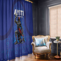 Haiti Ayiti Nan Mondyal 2026 Window Curtain Fyete Lit Victwa Blue Version