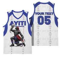 Custom Haiti Ayiti Nan Mondyal 2026 Basketball Jersey Fyete Lit Victwa White Version