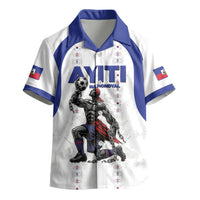 Custom Haiti Ayiti Nan Mondyal 2026 Kid Hawaiian Shirt Fyete Lit Victwa White Version