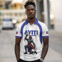 Custom Haiti Ayiti Nan Mondyal 2026 Polo Shirt Fyete Lit Victwa White Version