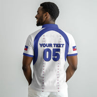 Custom Haiti Ayiti Nan Mondyal 2026 Polo Shirt Fyete Lit Victwa White Version LT05