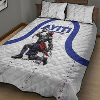 Haiti Ayiti Nan Mondyal 2026 Quilt Bed Set Fyete Lit Victwa White Version