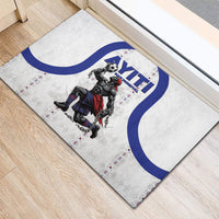 Haiti Ayiti Nan Mondyal 2026 Rubber Doormat Fyete Lit Victwa White Version