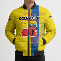 Custom Ecuador Football 2026 Bomber Puffer Jacket South American Pride