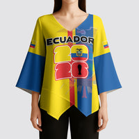 Custom Ecuador Football 2026 Kimono Sleeve Blouse South American Pride