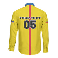 Custom Ecuador Football 2026 Long Sleeve Button Shirt South American Pride