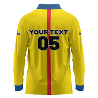 Custom Ecuador Football 2026 Long Sleeve Polo Shirt South American Pride